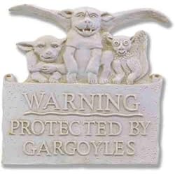 Gargoyle warning statue home garden sculpture sign New