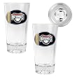 Washington Nationals MLB 2pc Pint Ale Glass Set with Baseball Bottom - Oval Logo by Great American Products