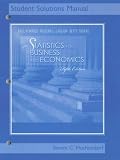 Statistics for Business and Economics: Student Solutions Manual