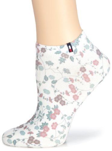 Tommy Hilfiger Damen Sneakers&ouml;ckchen, gebl&uuml;mt 323010001, Gr. 35-38, Wei&szlig; (405 cloud dance) Preisvergleich