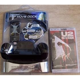 Brand New Psp Movie Dock W/Remote + UMD DVD Movie U2