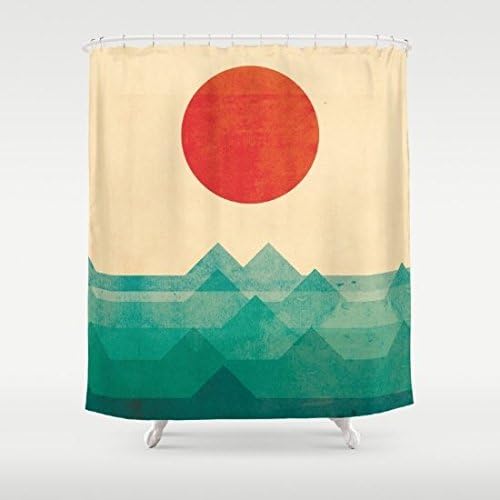 Haronng The Ocean The Sea The Wave Polyester Shower Curtain, 72" X 72"