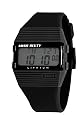 Miss Sixty - SIC008 - Pyramidal - Montre Femme - Quartz Digital - Cadran Noir - Bracelet Caoutchouc Noir