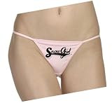 SnowGirl Women Pink Bikini Thongs Snowboarding Snowmobile Clothing, medium, Black Signature Logo