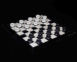 Black Marble Checkers &amp; Stone Checkers Game Pieces