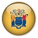 Wallmonkeys Peel and Stick Wall Decals - New Jersey State Flag Button - Removable Graphic