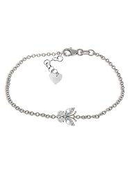 14k White Gold Opal and Aquamarine Butterfly Bracelet