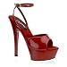 KISS 6 Inch Sexy Red Shoe High Heel Platform With Ankle Wrap Womens Pleaser