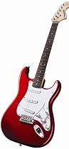 Fender Starcaster Strat and Accessory Pack, Candy Apple Red