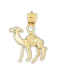 Dazzlers Solid 14 karats Gold 3D Camel Charm Pendant available in three colors from jewelsberry (weights: 2.4 grams only)