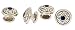 Antique styled gold plated and black enamel set of 4 shirt studs with presentation box
