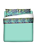 Tele d'autore by MANIFATTURE COTONIERE Juego De Sábanas Van Gogh - Iris (Morado/Verde Agua)