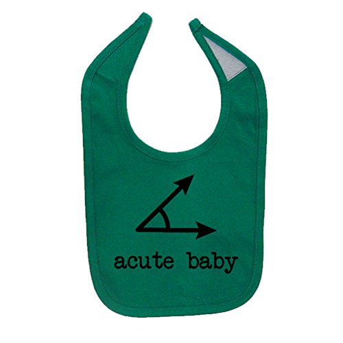 So Relative! Unisex Baby A Cute Baby (Acute Angle) Cotton Baby Bib (Kelly)