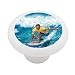 Surf Rider Decorative High Gloss Ceramic Drawer Knob