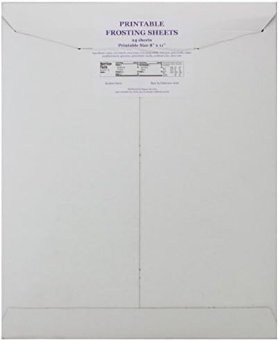 Printable Artisan Frosting Sheets for Edible Ink Printers, 24 pack