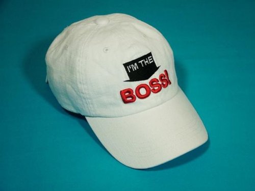 I am the Boss, Baseball Cap weiß