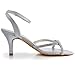 Elegantpark Women Open Toe High Heel Rhinestones Satin Prom Evening Sandals