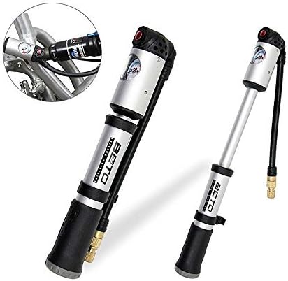 Fit Accessory Beto Portable Cycling Bicycle Bike Shock Absorber Suspension Pump Tire Inflator Air Pump with Pressure Gauge 300 PSI Mp-036 by Fit Accessory