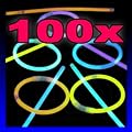 fabrikneue Knicklichter, Glow Sticks, Leuchtsticks, 100er Pack