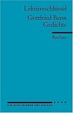 Lekt&uuml;reschl&uuml;ssel zu Gottfried Benn: Gedichte - Mario Leis