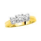 3 Diamond Anniversary Ring 1 ct. in 14K Yellow Gold