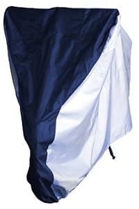 4MyCycle Bike Cover 190T Size Large (Heavy Duty) - Bicycle Cover - Bike Storage Cover - Bike Cover Waterproof - Bike Covers for Rain - Sport Bike Cover - Bicycle Cover Waterproof Outdoor - Suits Adult Sized Mountain Road and Cruiser Bikes - Royal Blue & Silver