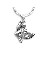 Sterling Silver German Shepherd Dog Pendant by The Magic Zoo
