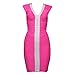 Meilun® Women's Rayon Sexy V-neck Party Clubwear Bandage Dress