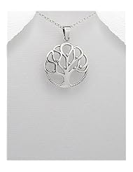 Tree Pendant Necklace In 92.5 Sterling Silver