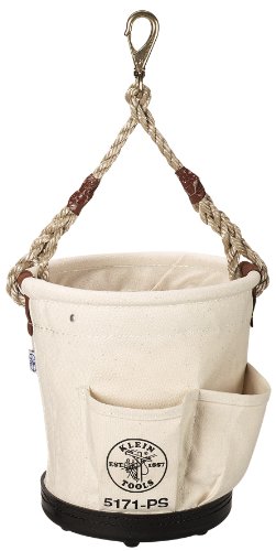 Klein Tools 5171PS Heavy-Duty Tapered-Wall Bucket with 4 Outside Pockets On Sale