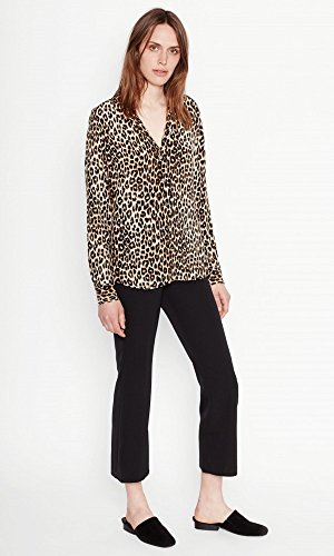 [エキプモン]EQUIPMENT SLIM SIGNATURE 定番シルクシャツ レオパード