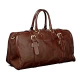 Produkt-Bild: Maxwell Scott - Luxus Dunkelbraune Leder Weekend-Tasche (FleroM)