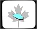 Mouse Pad with map, maple leaf, canada, outline, anticosti island