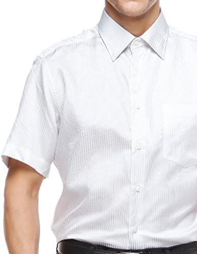 YWJBNT Men's Short Sleeve Formal T-shirt Size XXXL White