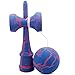 Blue & Orange Full Cracked Kendama And Extra String