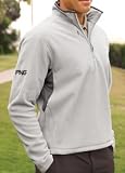 Big Mens 1/2 Zip Microfleece Jacket by Ping Collection (Big & Tall and Regular Sizes)