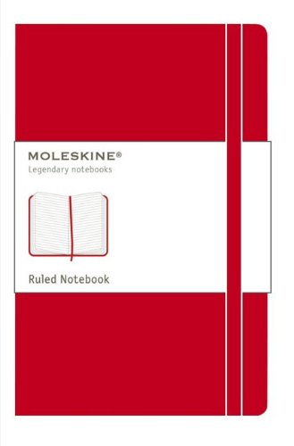 Moleskine Classic Red Notebook, Ruled Large