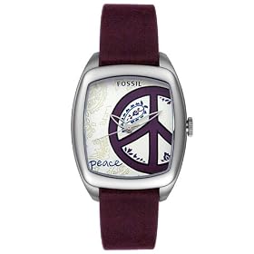 Fossil Women's Peace Purple Leather Watch #ES2305