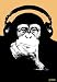 Fun Monkey DJ Chimp, Menschenaffen Plakat Tier Poster