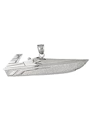 Clevereves 14K White Gold Pendant Speed Race Boat 7.9 - Gram(s)