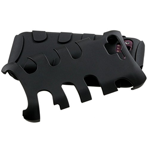 MyBat HTCADR6330HPCSK040NP Rubberized Fishbone Protective Case for HTC Rhyme ADR6330 - 1 Pack - Retail Packaging - Black