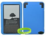CrazyOnDigital Kindle 3G 3rd Generation Blue Skin Case Cover. Bonus wristband included
