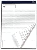 TOPS Docket Gold Project Planning Pad, 8-1/2 x 11-3/4 Inches, Perforated, White, Project Rule, 40 Sheets per Pad, 4 Pads per Pack (77102)
