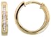 14k Gold / Diamond Huggie Earrings 1/2 (12 mm)