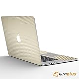【全31色】 wraplus for Macbook Pro Retina 15 インチ 【ゴールドカーボン】 スキンシール