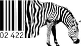 Wallmonkeys Peel and Stick Wall Decals - Barcode Zebra - Removable Graphic