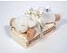 Cloud b Baby Sleep Sheep with Rattle and 3 Spill Cloths - Natural