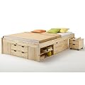 Funktionsbett SABRINA Jugendbett 140x200 cm natur lackiert