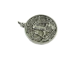 Celtic Hawk Pewter Pendant on Cord Necklace, The Celtic Collection