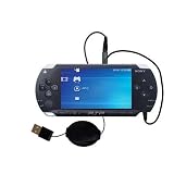 Retractable USB Cable for the Sony PSP with Power Hot Sync and Charge capabilities - Gomadic Brand w/ TipExchange Technology